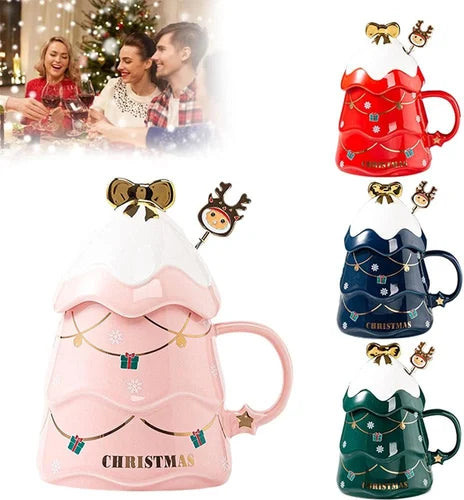 Capacity: 400 ML Ceramic Christmas Theme Bow Mug For Decor & Gifting