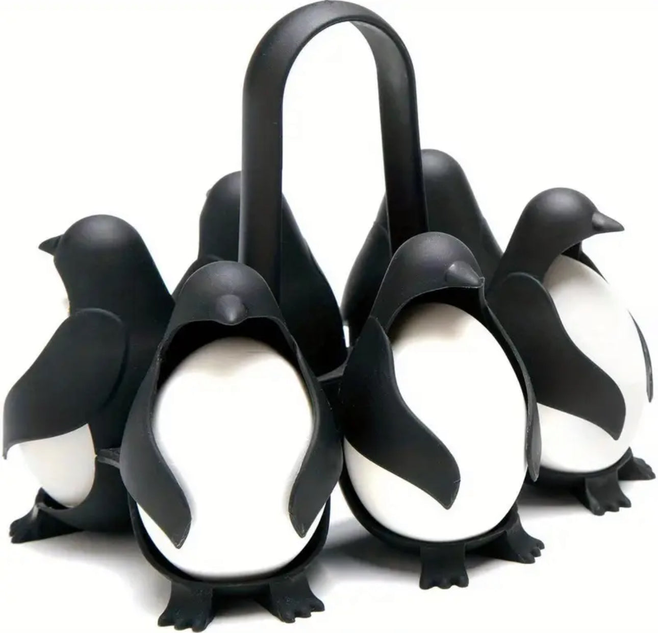 Egguins 3-in-1 Cook, Store and Serve Egg Holder, Penguin-Shaped Boiled Egg Cooker