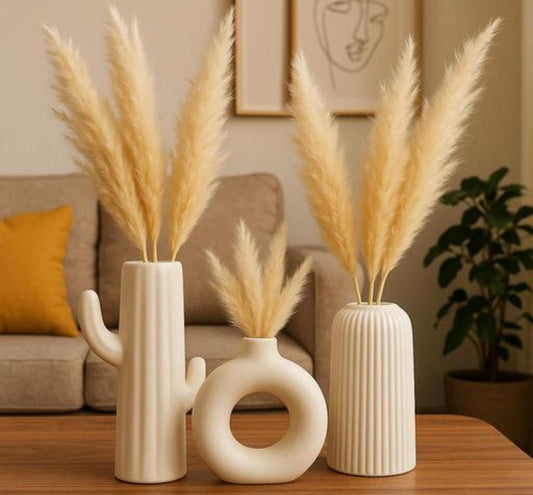 PCO CERAMIC VASE SET OF 3
UNIQUE AND ALLURING
MULTIPURPOSE MINIMALISTIC VASES